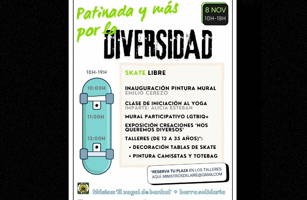 Ministros del Aire organiza este sbado la Patinada y ms x la Diversidad